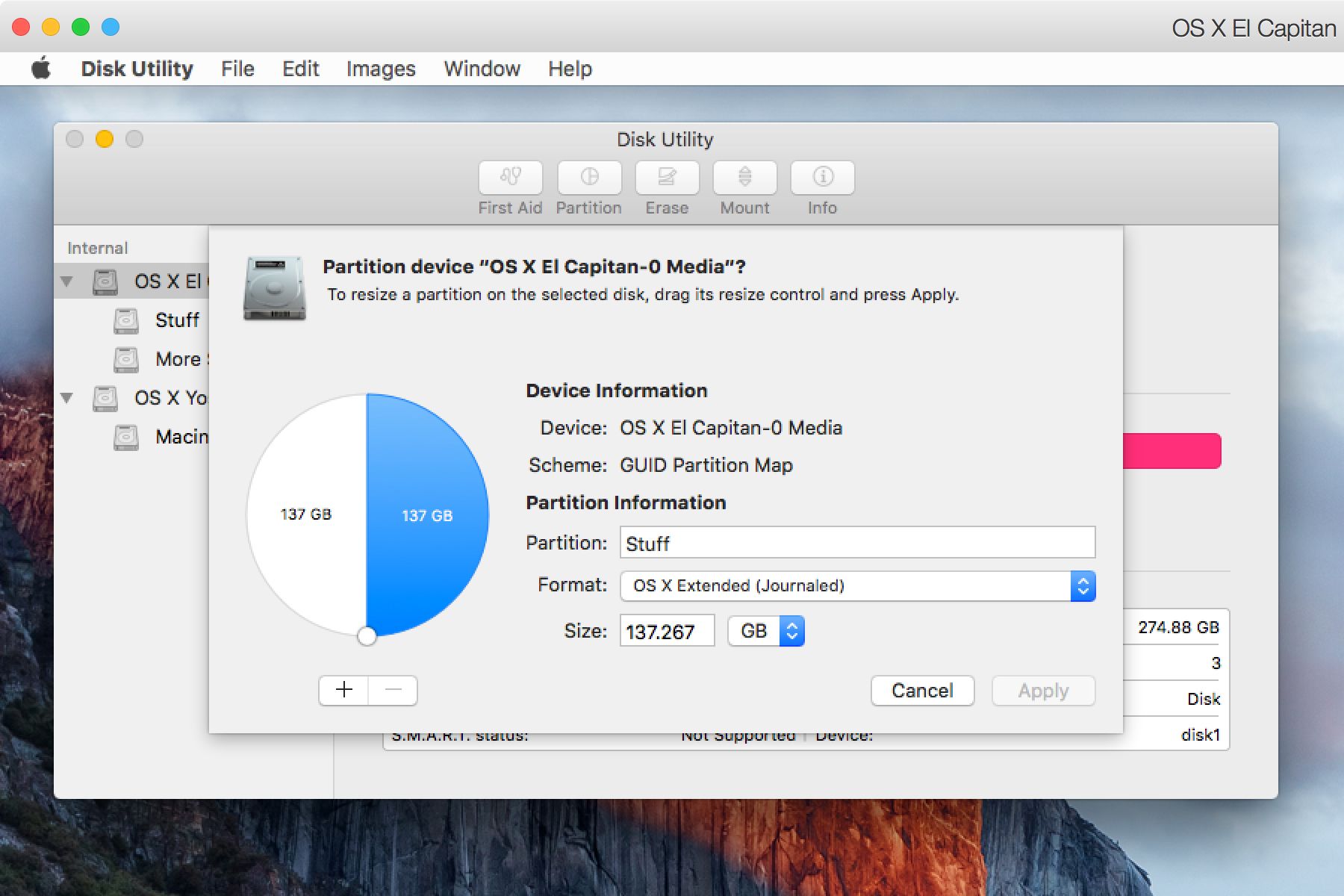 guid partition on mac for sierra
